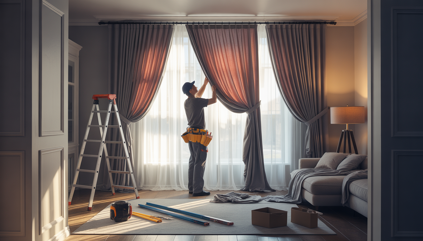 Professional curtain installation service